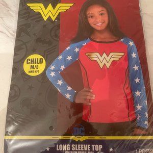 GIRLS LONG SLEEVE WONDER WOMAN SHIRT